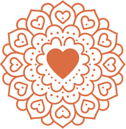 Mandala made of hearts